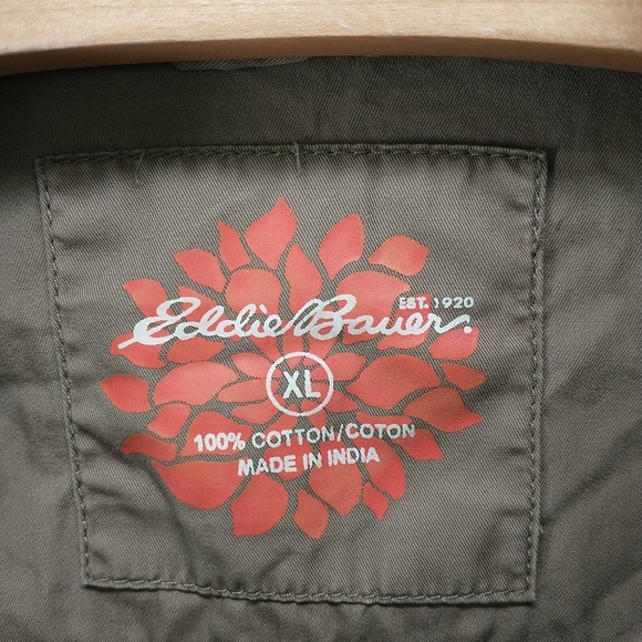 Eddie Bauer Women's Utility Jacket Brown Size XL Long Sleeve Cotton Pockets - Picture 9 of 12